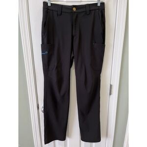 Amazon Pants Mens Medium 32-34 Black Luly Yang Cargo Workwear Uniform 33" Inseam